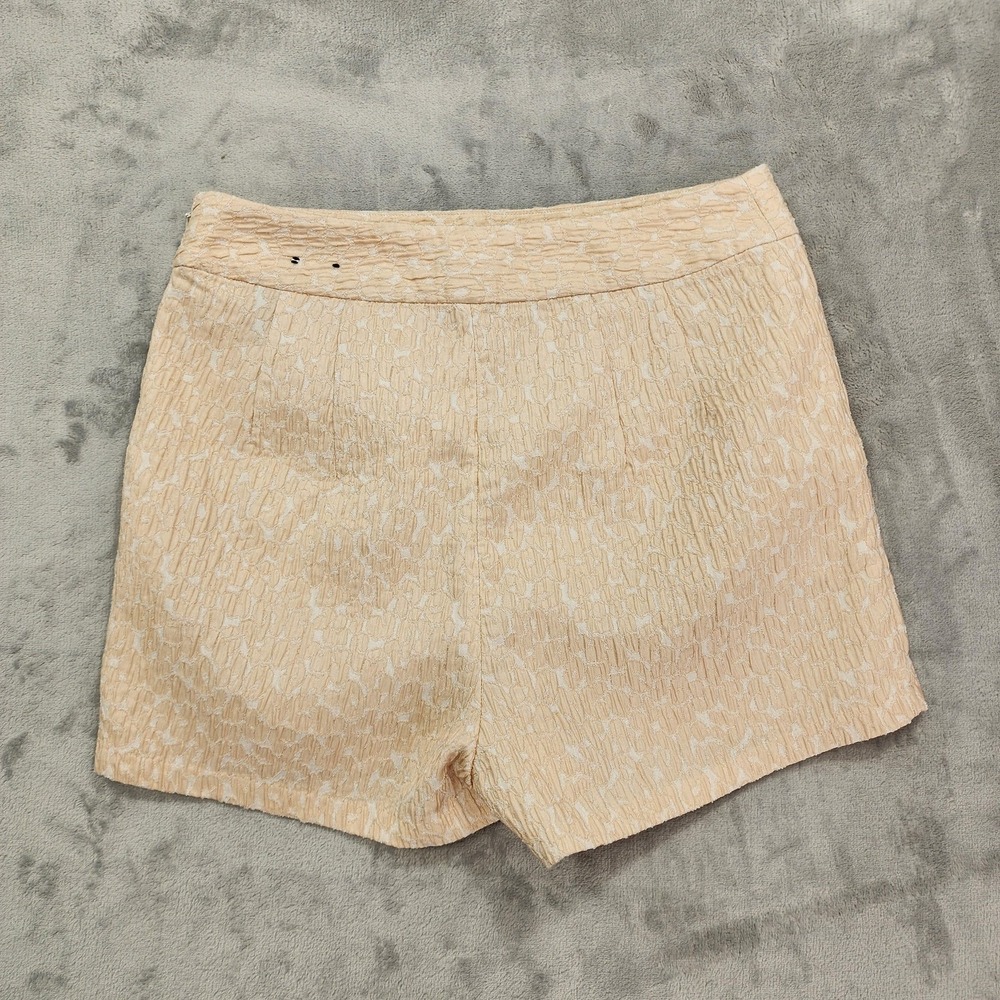 Express Shorts Womens 8 Beige Jacquard Chino Textured Dressy Casual Summer - Picture 2 of 10